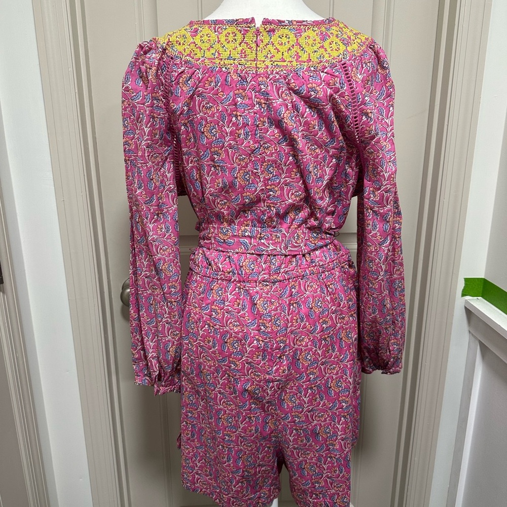 J. Crew Pink and Yellow Paisley Jumpsuit - Picture 4 of 5